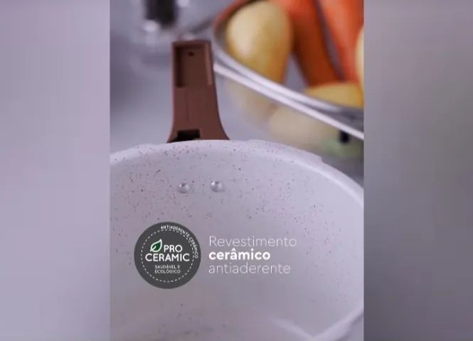 Panela Pressão Brinox Cerâmico Indução Vanilla 4.2l Vanilla. - Foto 5