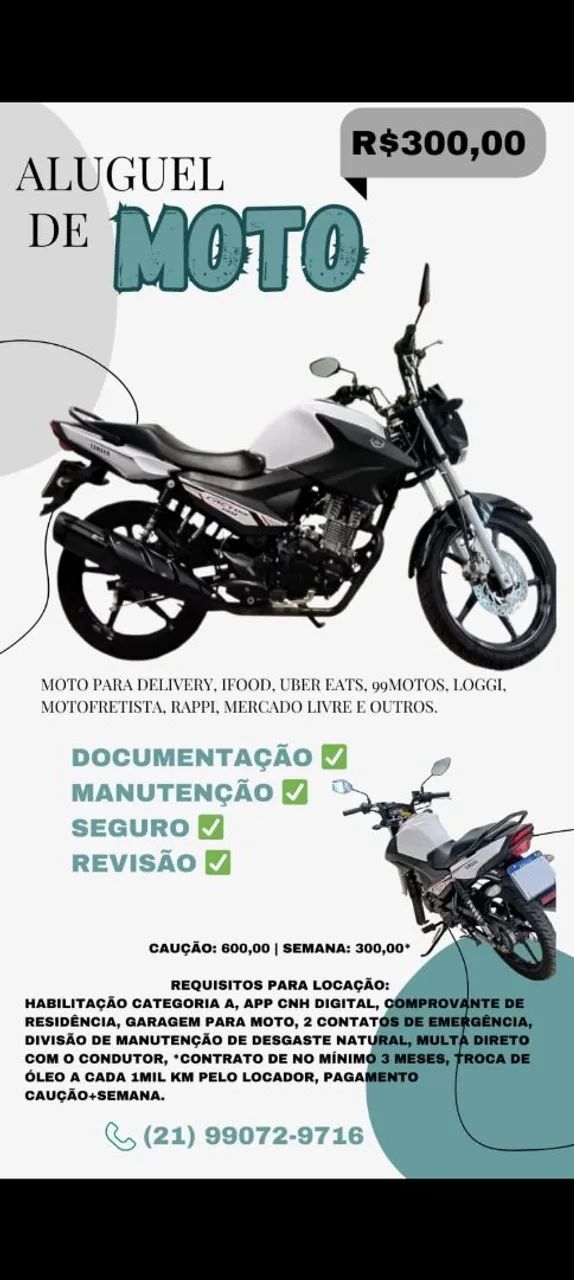Aluguel de moto (com possibilidade de compra)