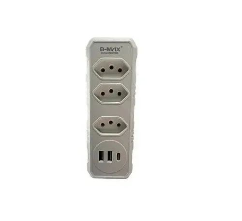 Adaptador de Tomada com 2 Usb e 1 Tipo C 3 Tomadas Sem Fio - Foto 3