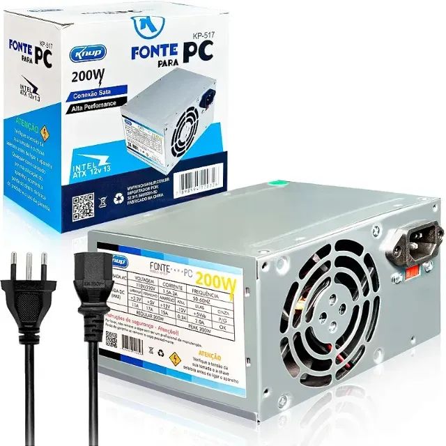 Fonte para PC 200W KNUP - KP-517 - Foto 3