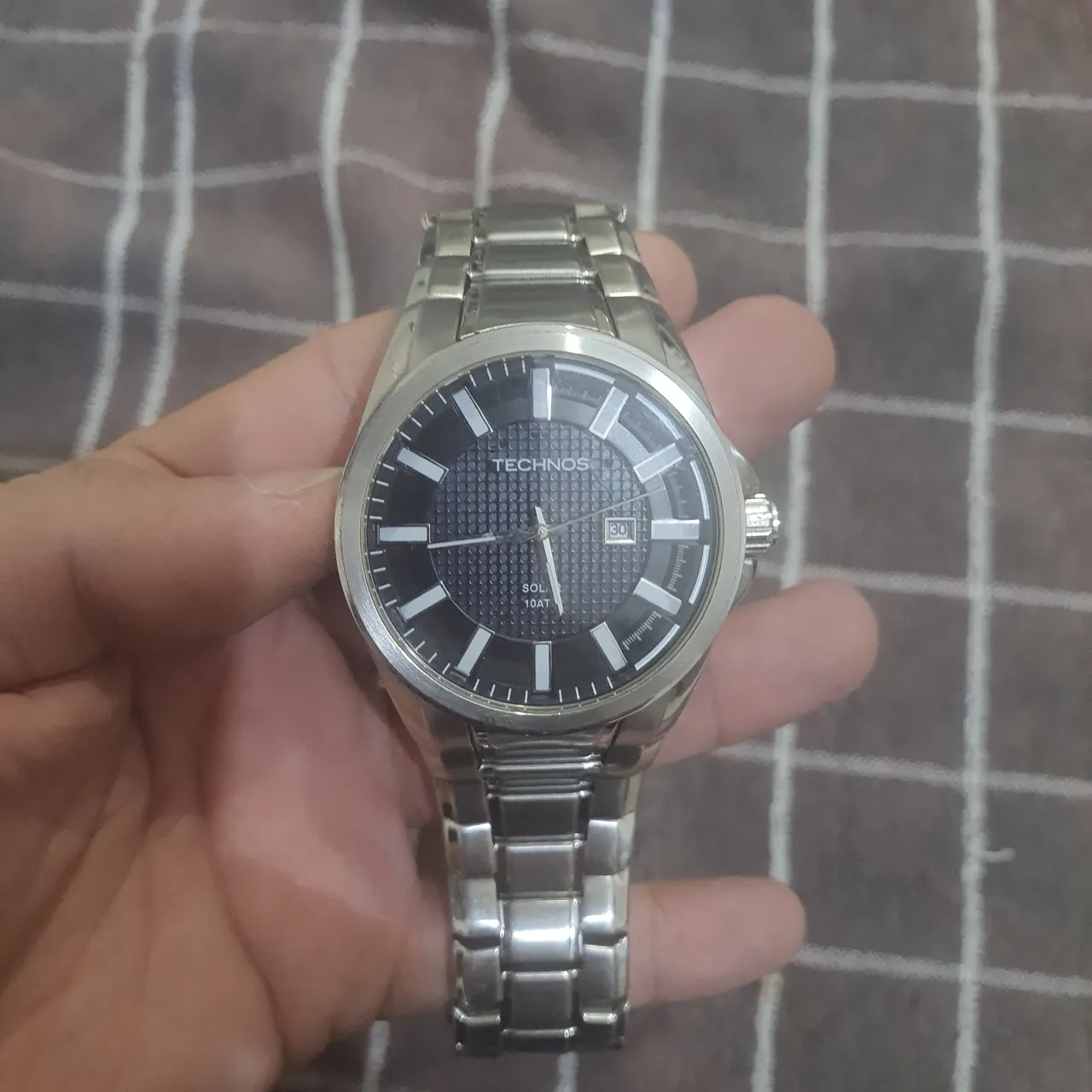 Relógio Technos Classic Solar Prata AS37AA (precisa de reparo)