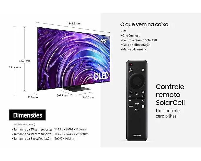 AI Smart TV Samsung OLED 4K S95D 65 Polegadas - Foto 2