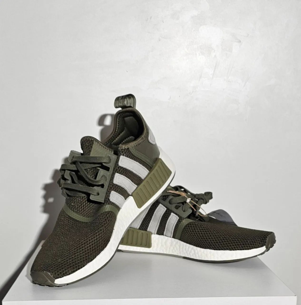 adidas gazelle silver green womens Shop Green Mens adidas NMD R1 Lace Up Sneakers – Shoebacca main image 0