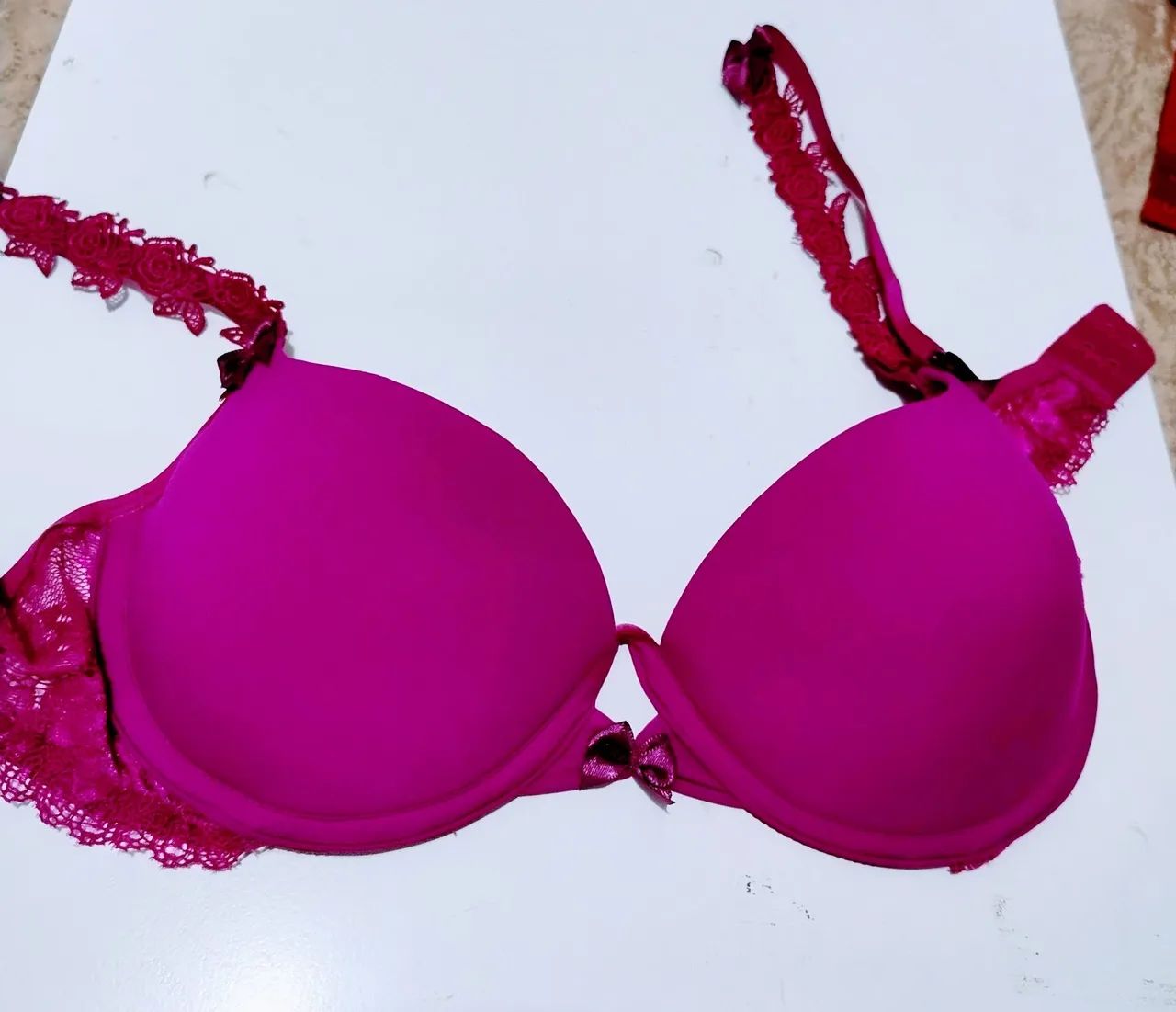 Sutiã Rosa com renda 