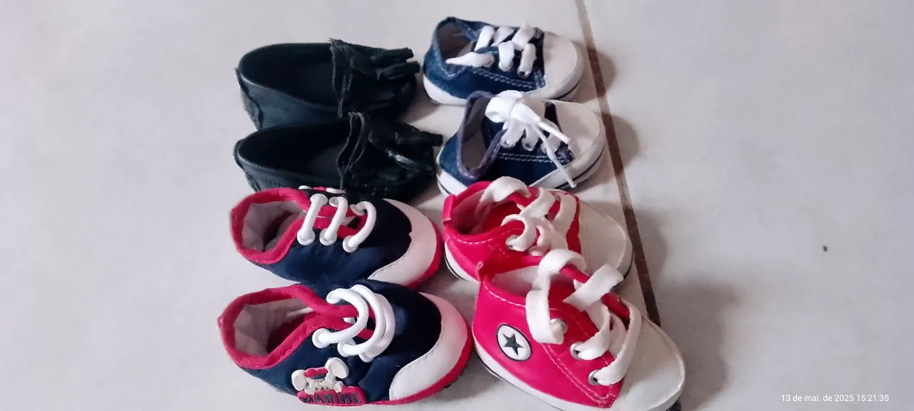 Sapatos para Bebê - Pacote com 5 pares
