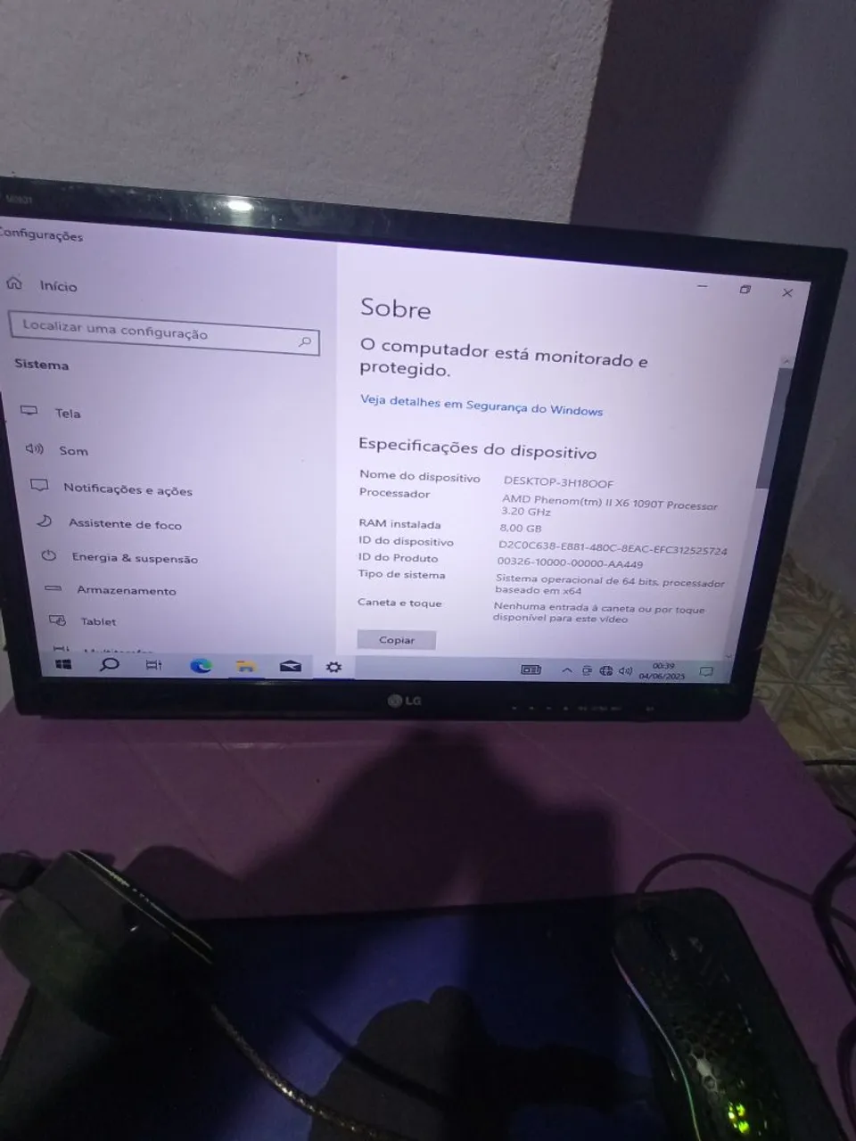 Computador Desktop AMD Phenom II X6 1090T