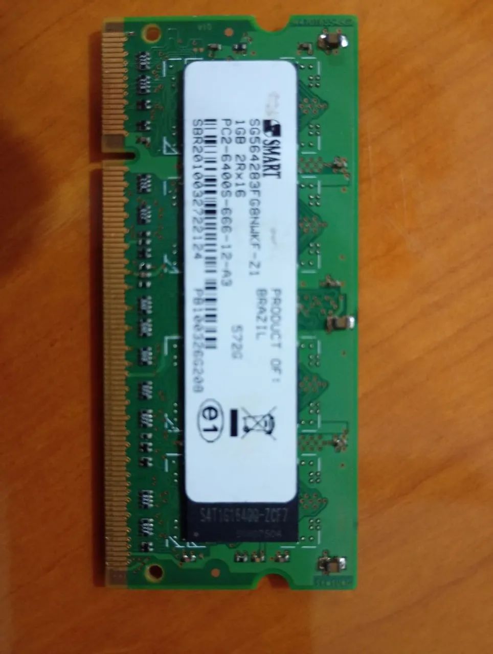 Memória RAM 1GB DDR2 Smart PC2-6400S-666-12-A3
