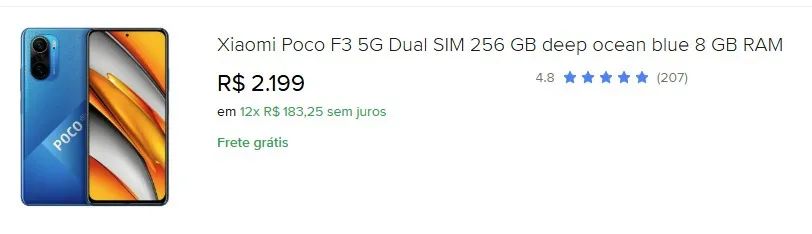 POCO F3 6GB ram 256GB Impecável - Foto 3