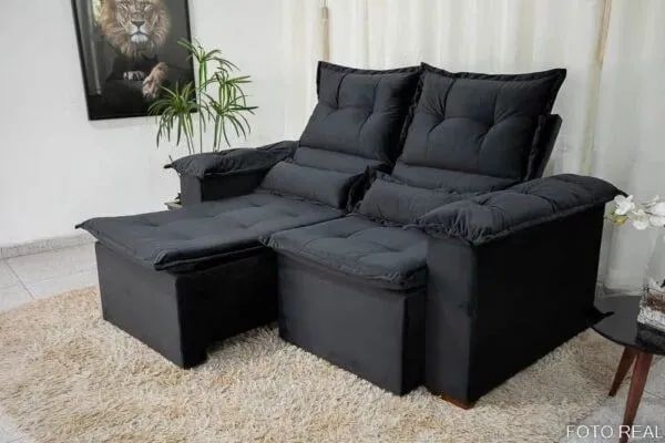 Sofá Retrátil e Reclinável Pequim - Entrega Rápida  - Foto 2
