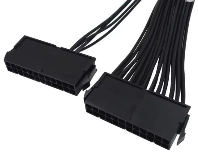 Cabo Extensão Psu Atx 24 Pinos p/ Ligar até Três Fontes Pc Desktop - Foto 3