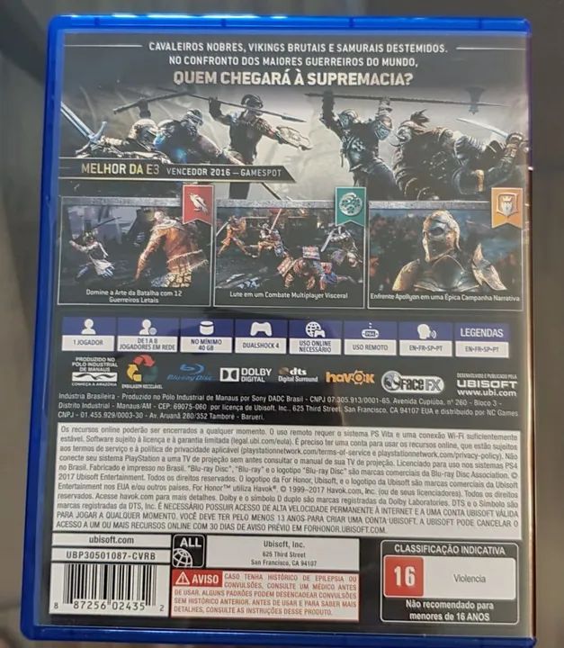 For Honor PS4 - Jogo Completo - Foto 2
