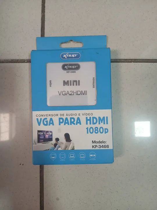 Conversor VGA para HDMI 1080p Knup KP-3466