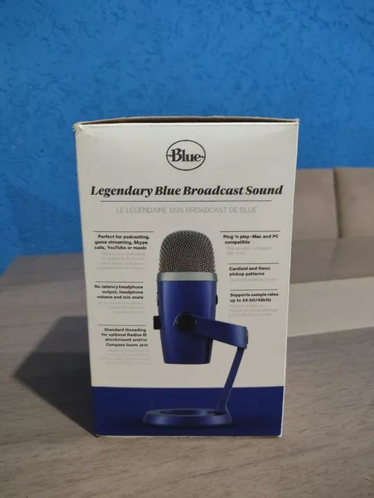 Microfone Blue Yeti Nano - Novo (usei 4 vezes apenas) - Foto 2