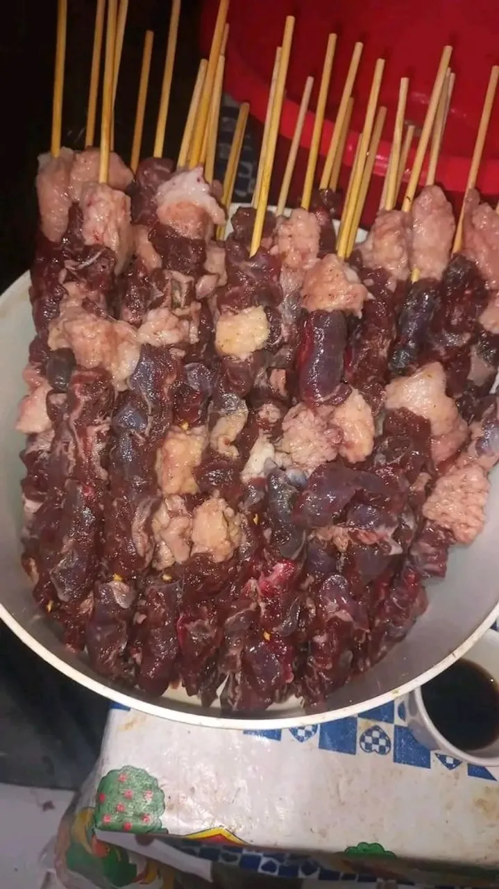 Churrasco no ponto de assar