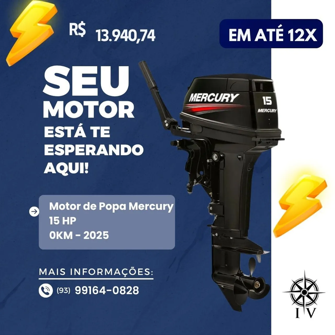 MOTOR 15 HP MERCURY