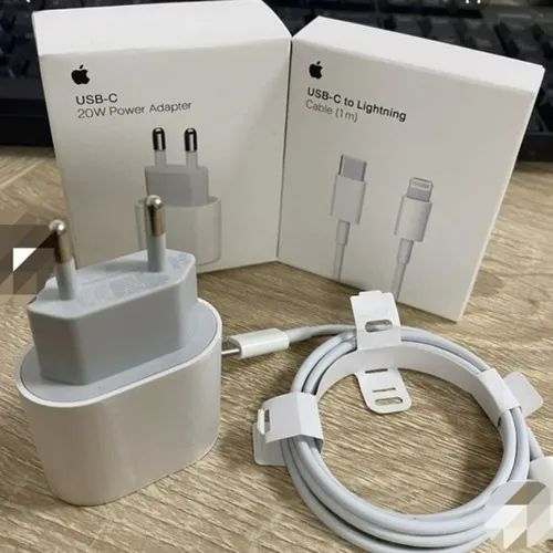 Carregador iPhone USB-C 20W e Cabo Lightning 1m