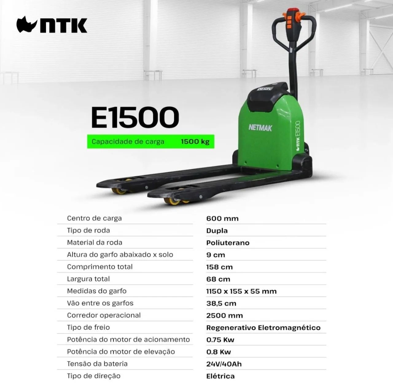 Paleteira elétrica Plasnox DC15 - Foto 4