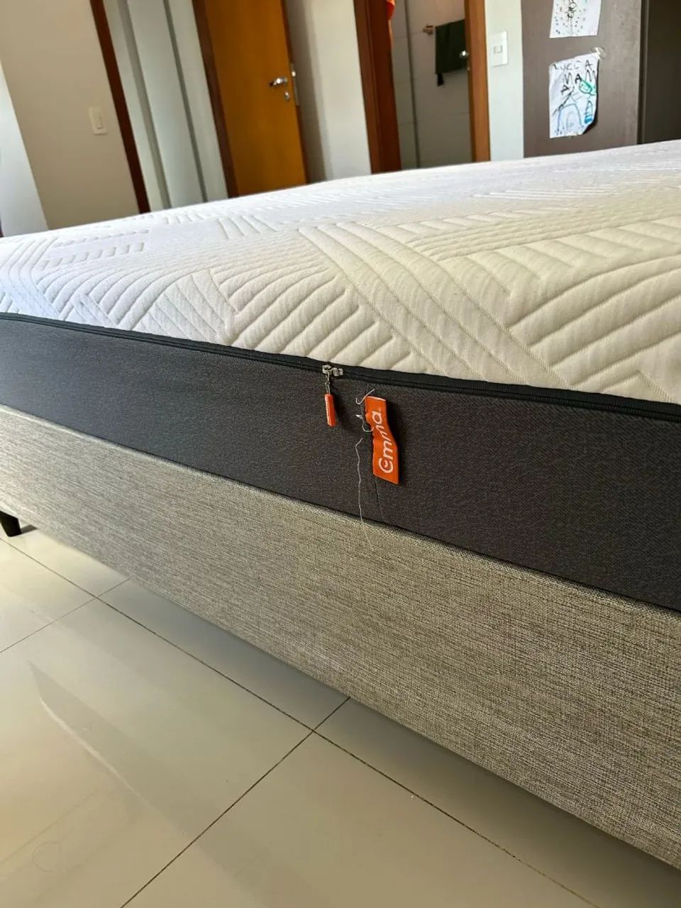 Cama Box e colchão Emma Premium Hybrid Queen Size - Foto 3