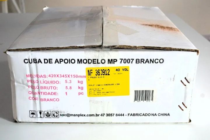 Cuba de Apoio Modelo MP 7007 Branco da marca Manplex. - Foto 4