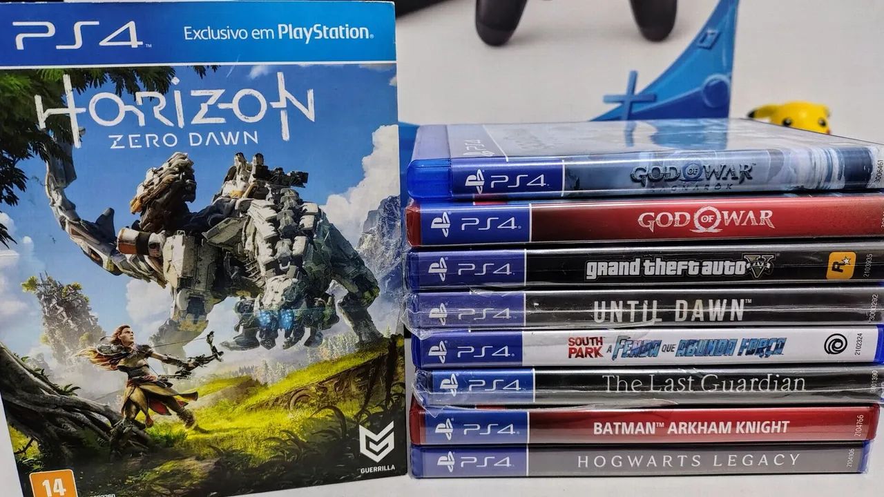 PS4 Slim 1TB - 2 controles* + 9 jogos - SONY Playstation 4PS4 - Foto 3