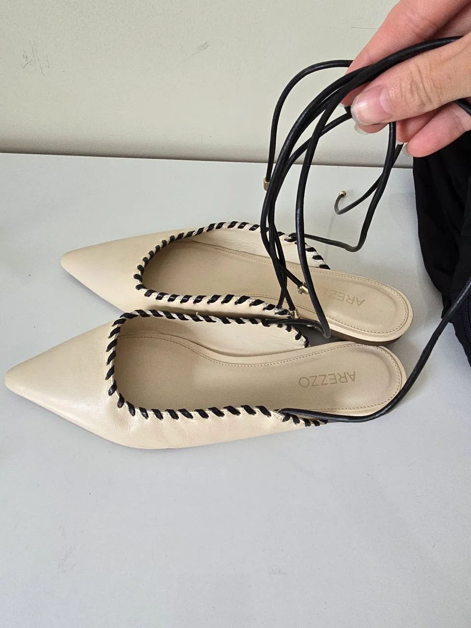 Sapatilha slingback AREZZO couro! - Foto 3