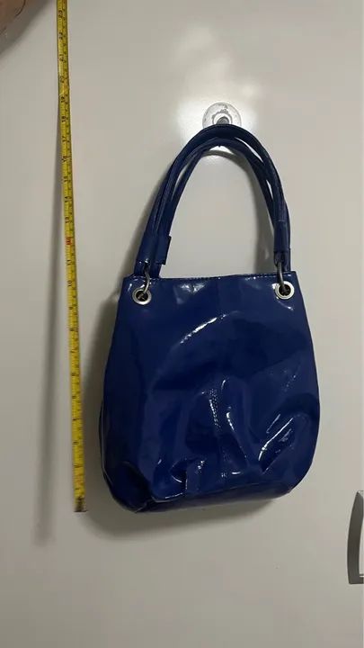 Bolsa em vinil azul - Foto 3