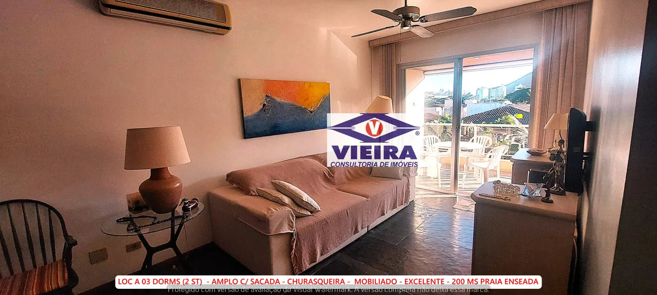Imóvel para aluguel 90 ms2 - mobiliado com 3 quartos - 180 ms Praia Enseada - Guarujá - S