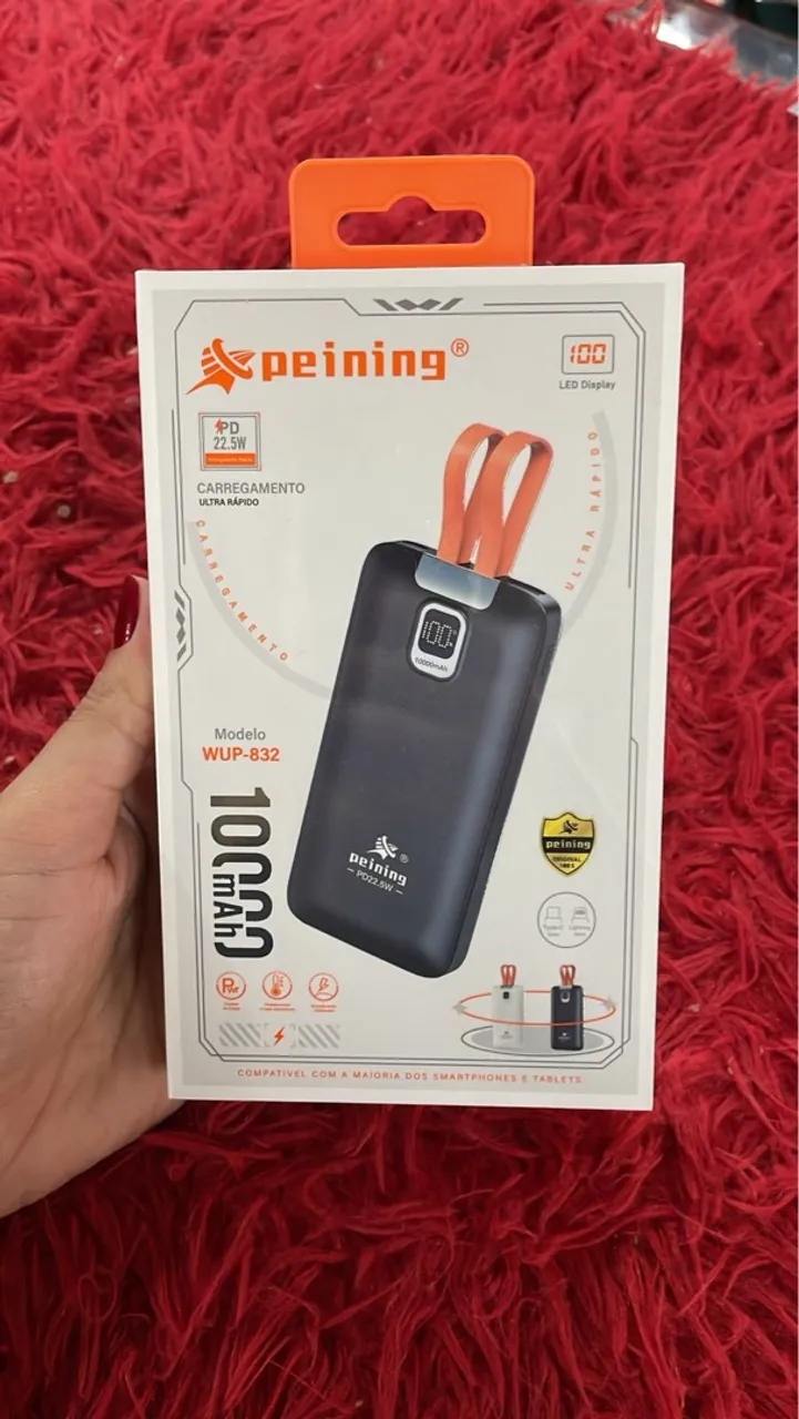 Carregador Portátil Peining WUP-832 10000mAh - Novo