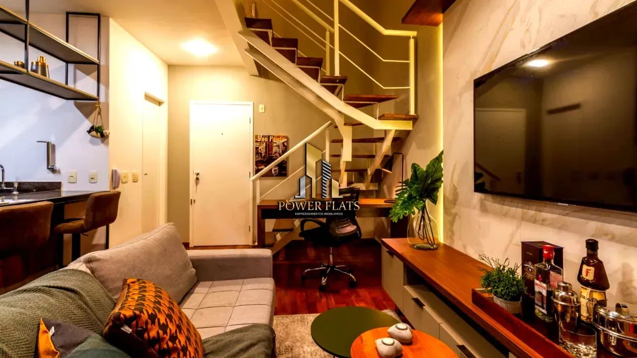 Flat duplex mobiliado para locação 45 m² 1 dormitório com vaga na Cidade Monções próximo à - Foto 12