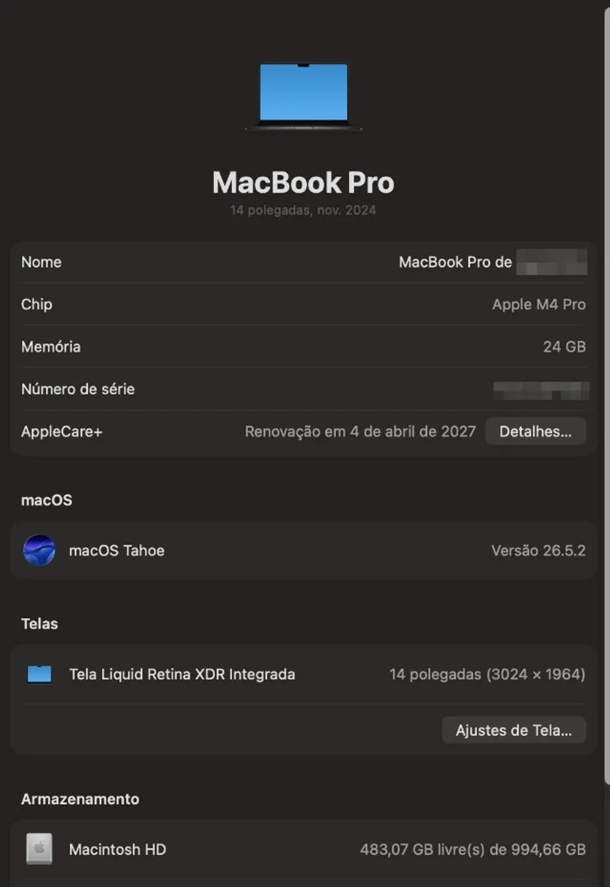 Macbook Pro M4 24GB 1TB - Foto 5