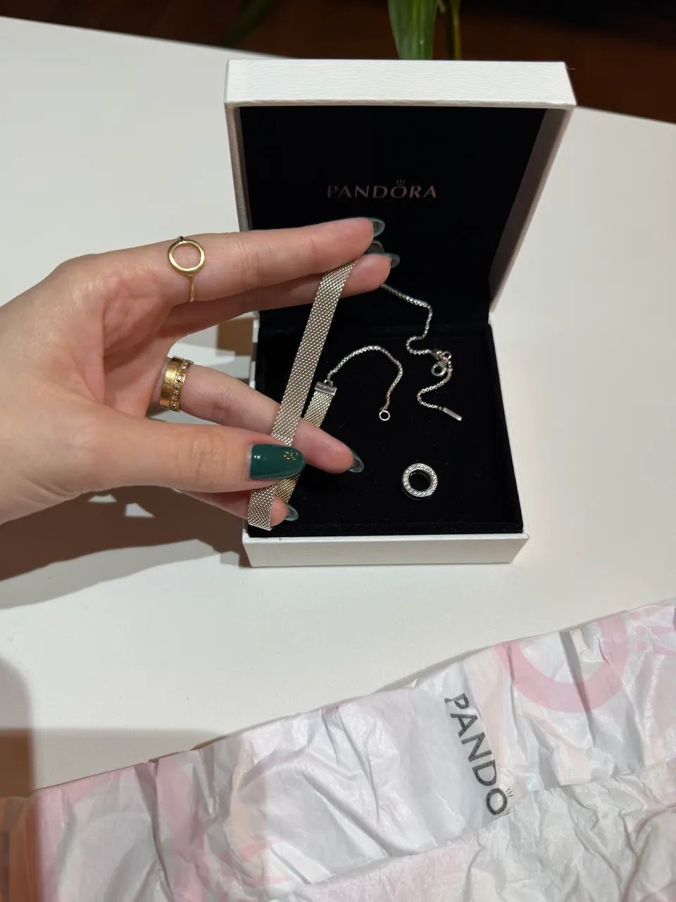 Colar Choker Pandora Reflexions + Pingente  - Foto 4