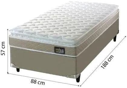 Colchão Solteiro 1.88x0.88 + Cama Base Box Solteiro  - Foto 2