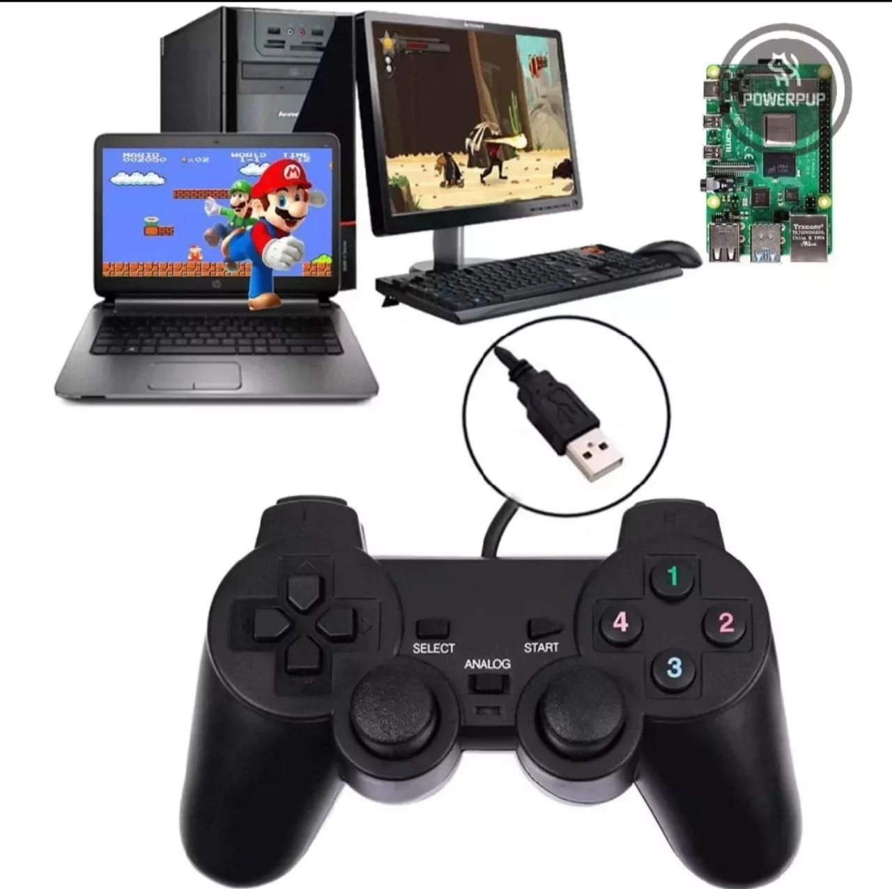 Manete usb, vídeo game, pc, notebook - Foto 2