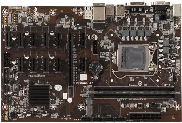 Placa-mãe B250 Mineração Criptomoedas B250 Btc 1151 Completa - Foto 5
