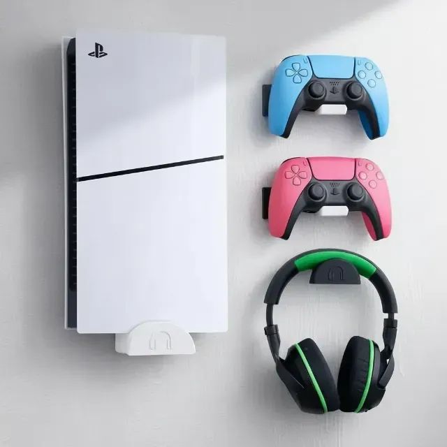 Suporte De Parede Compatível Com Playstation 5 Ps5 - Branco - Foto 3