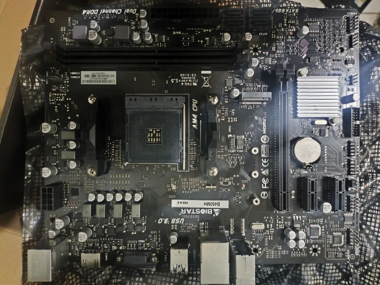 Placa mãe b450m ddr4 am4 biostars - Foto 2