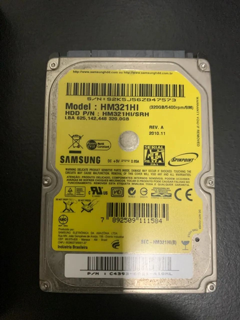 HDs Samsung 320GB (Usados e Funcionando) - Foto 3