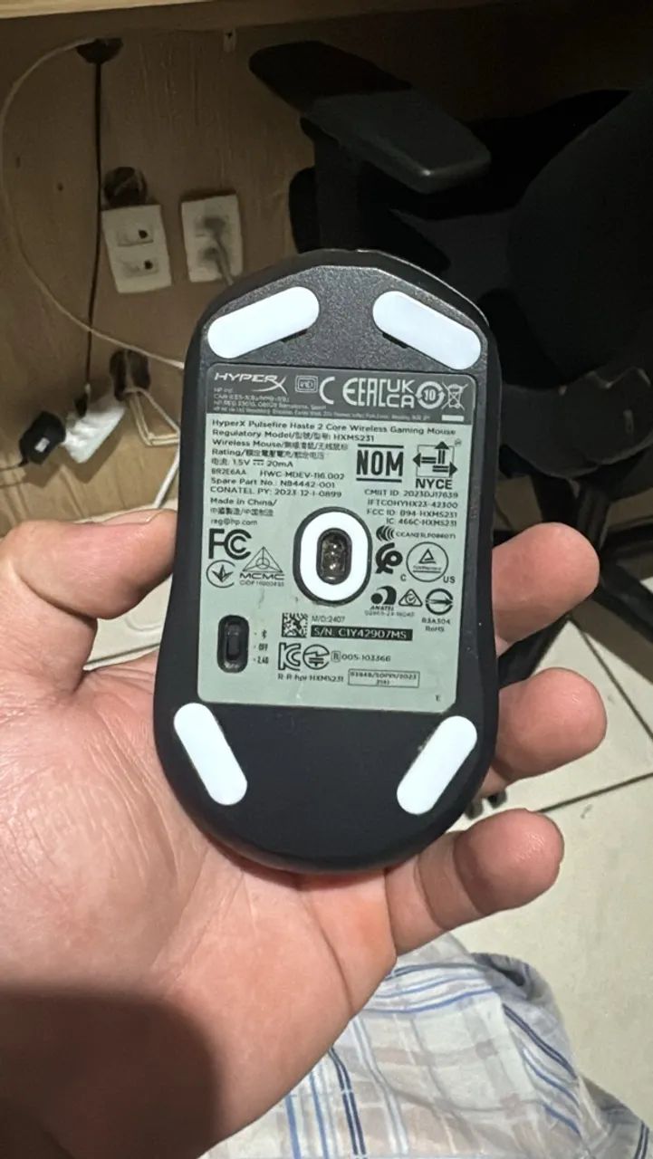 Mouse gamer hyperx haste 2 conexão via Bluetooth 