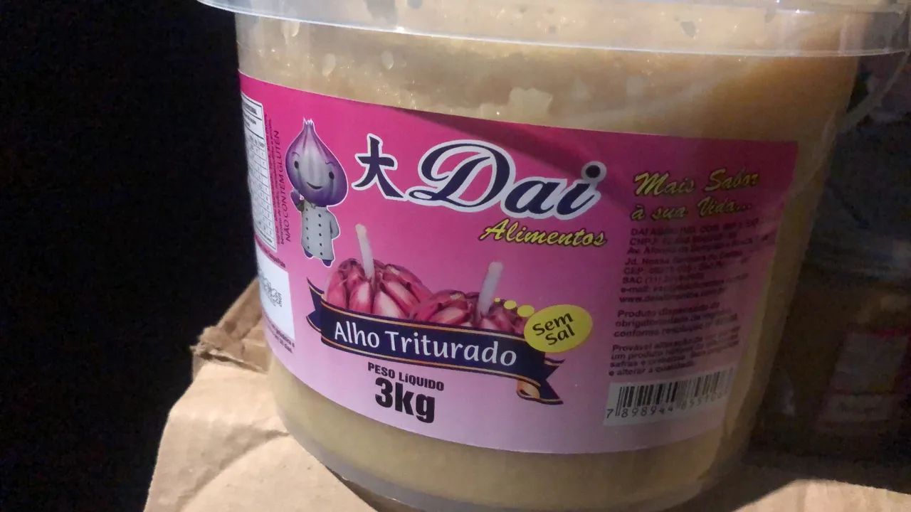 Alho triturado