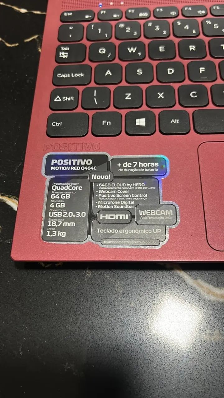 Notebook Positivo Motion Red (Q464C) - Leve, Compacto e Funcional - Foto 3