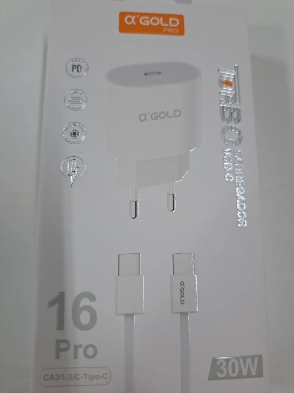 Carregador e cabo turbo 16pro para celular 