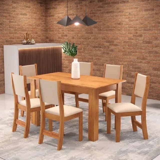 Mesa de Jantar Violeta com Cadeiras Sol Bronze .