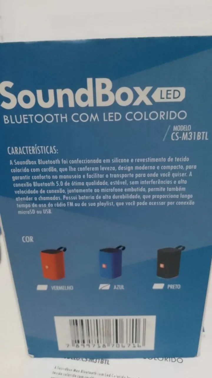 Caixa De Som Bluetooth Multimidia Cs-m33bt Azul Exbom - Foto 5