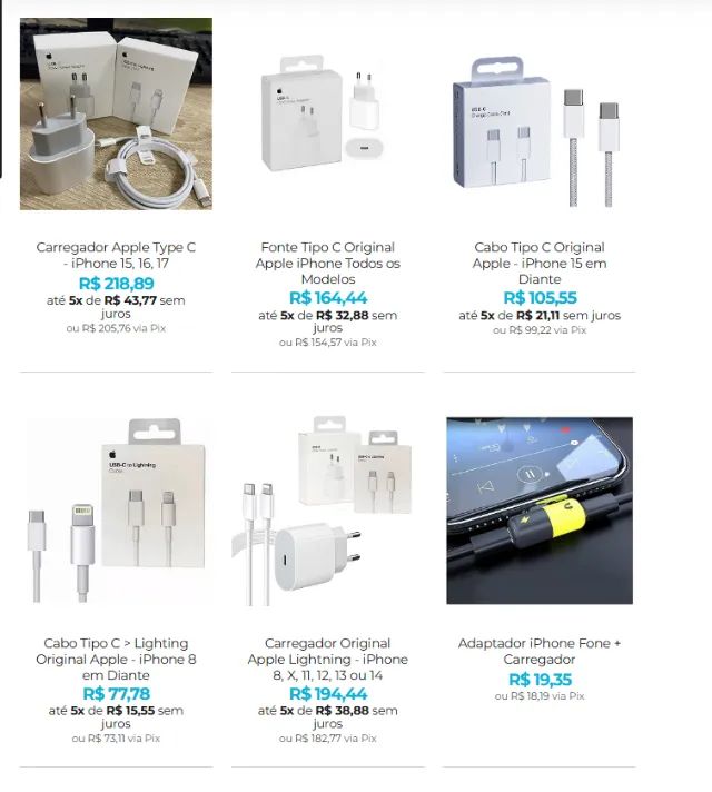 Carregador iPhone Original Apple com Garantia e Nota Fiscal