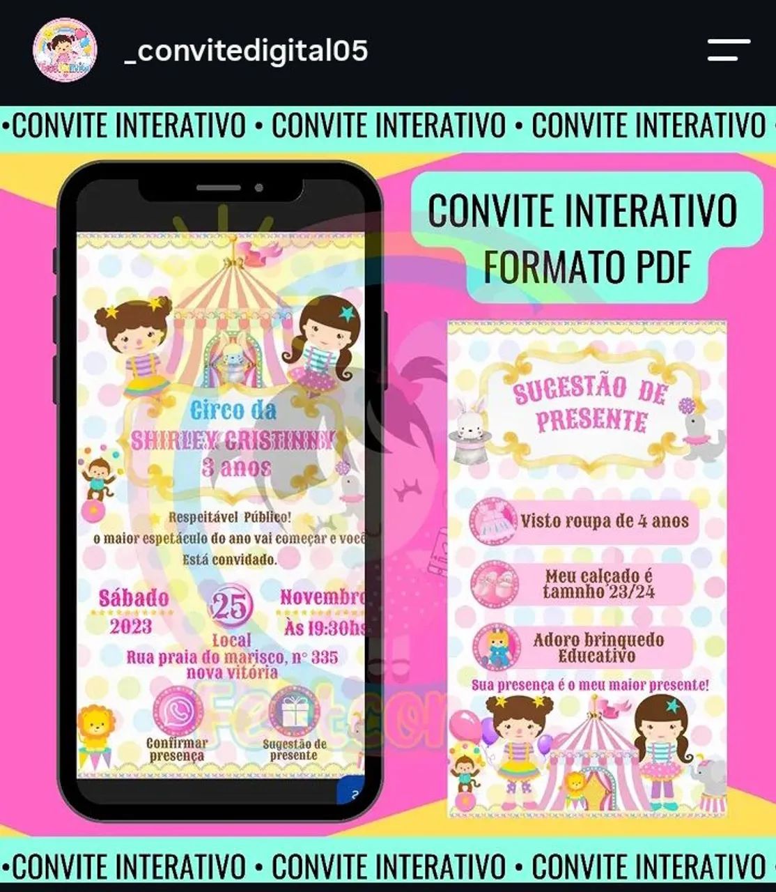 Convite digital Interativo  - Foto 2