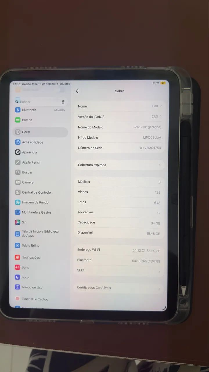 IPAD 10 GB PRATA SEM AVARIAS/DANOS  - Foto 4