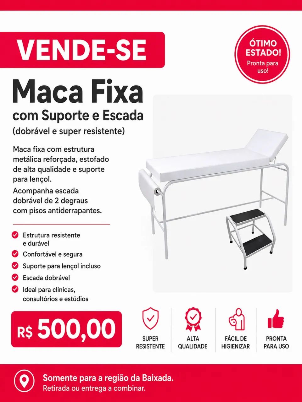 Maca Fixa com Suporte e Escada