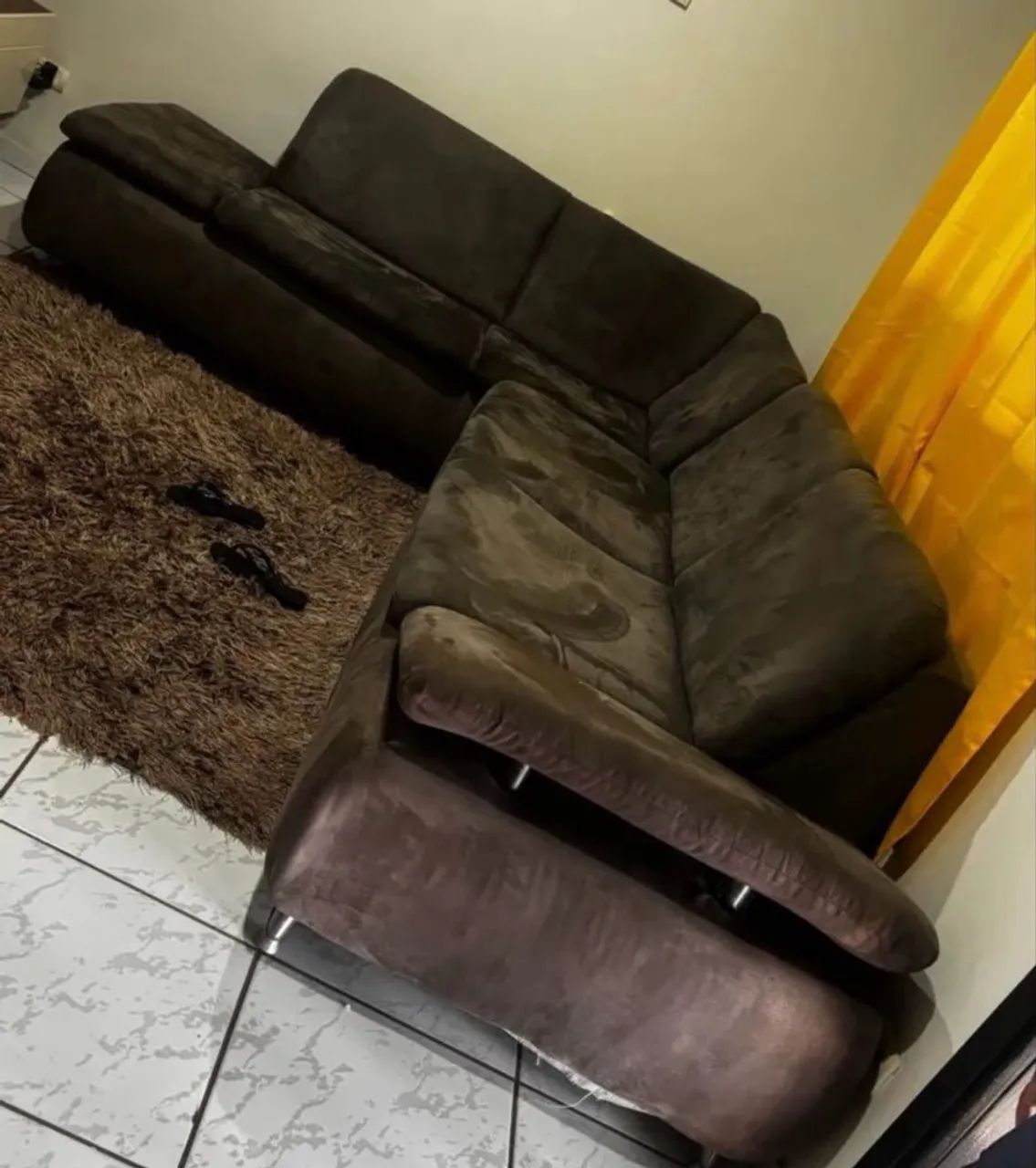 Sofá de canto cinza