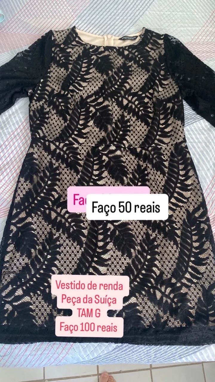 Vestido de renda importado 
