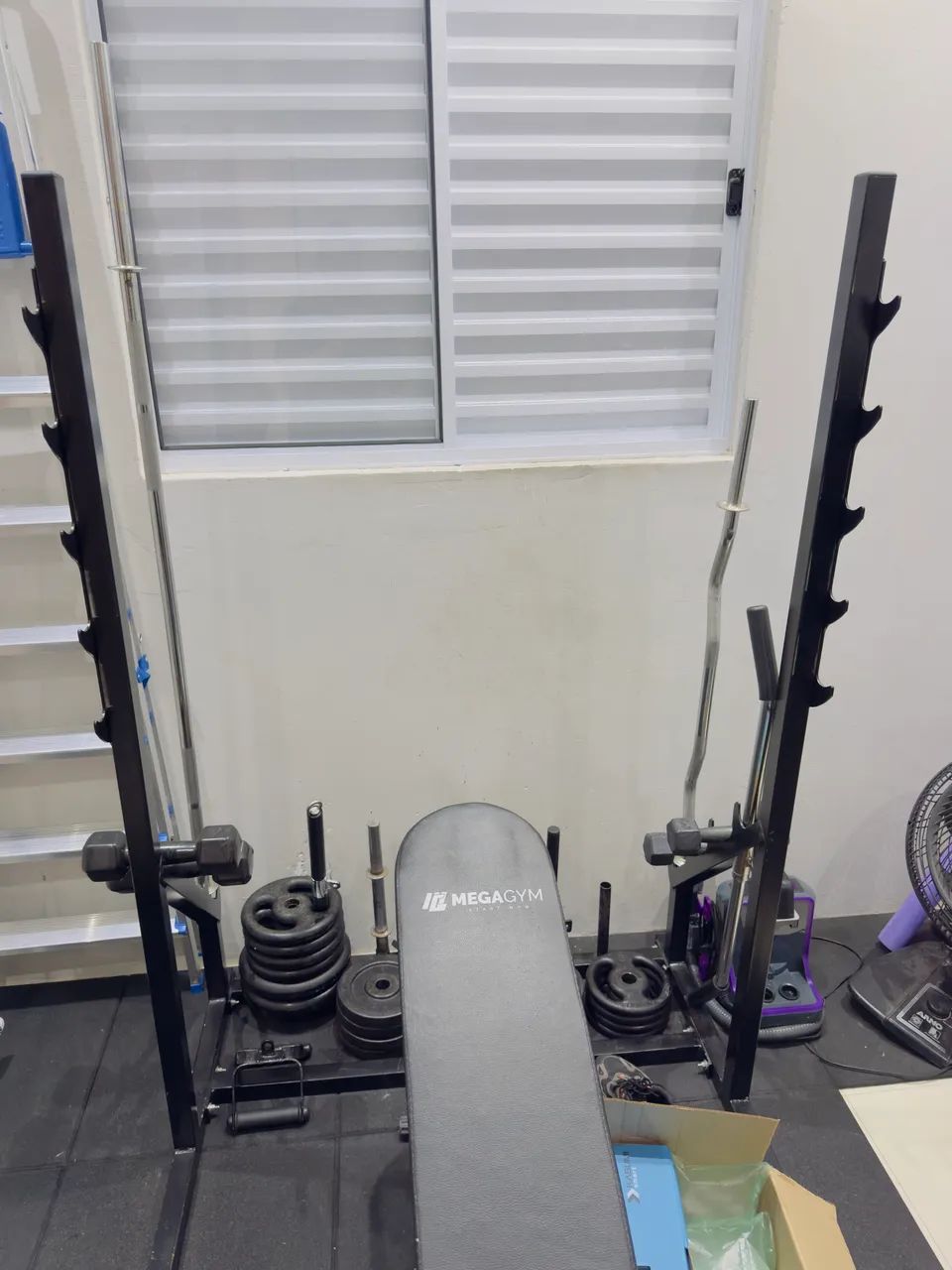 RACK EXPOSITOR DE ANILHAS BARRAS E HALTERES MEGAGYM